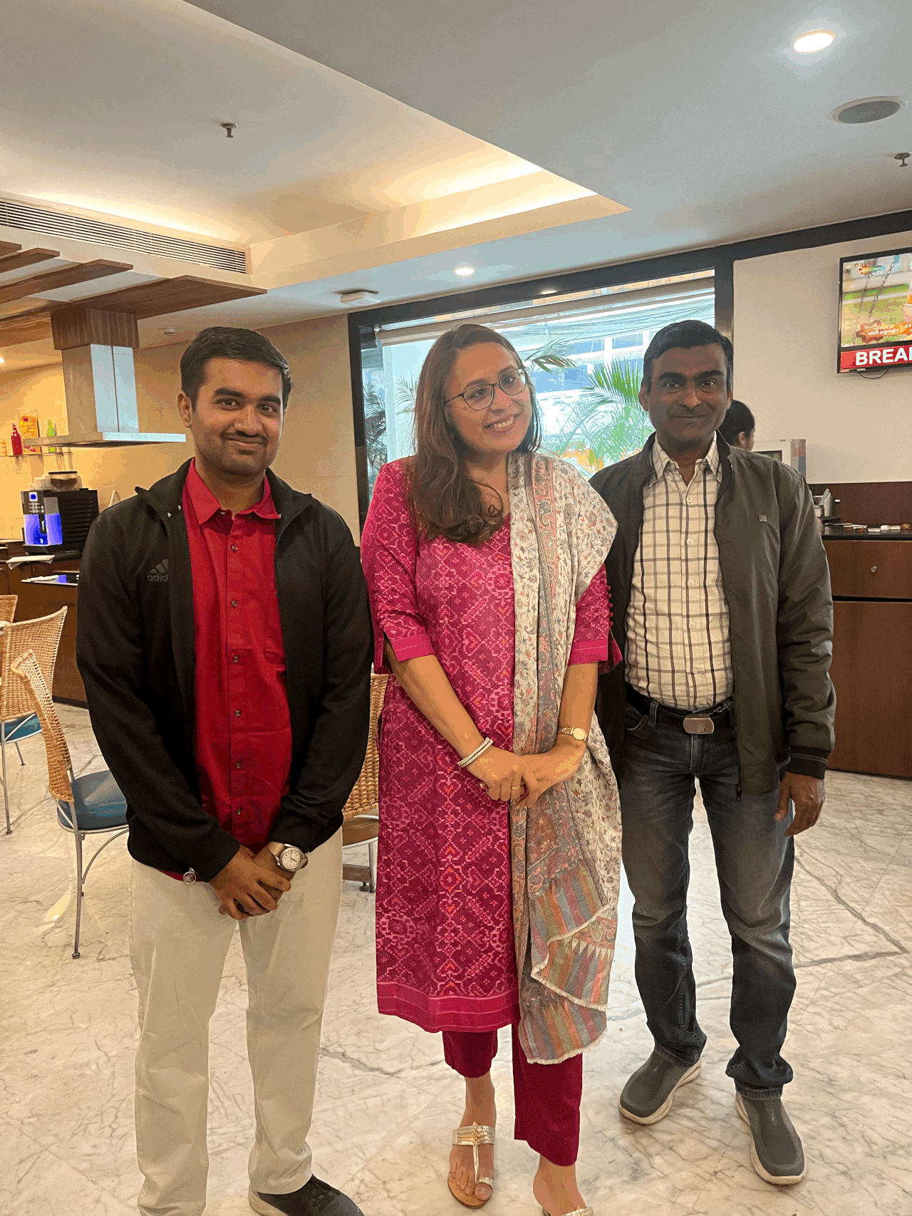 Shreyas Kali with industry peers at an investor meet